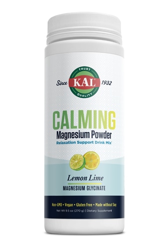 Calming Magnesium Powder (Порошок) Mix Lemon Lime -- 9.5 oz (Унции) Kal