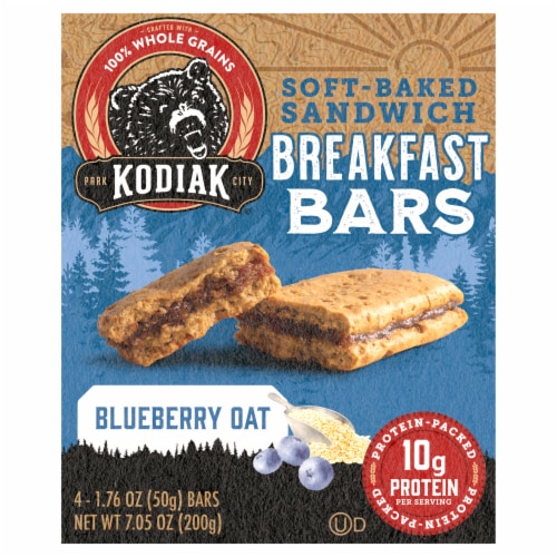 Батончики с мягкой выпечкой, 100% цельнозерновые с черникой – 200 г Kodiak Cakes