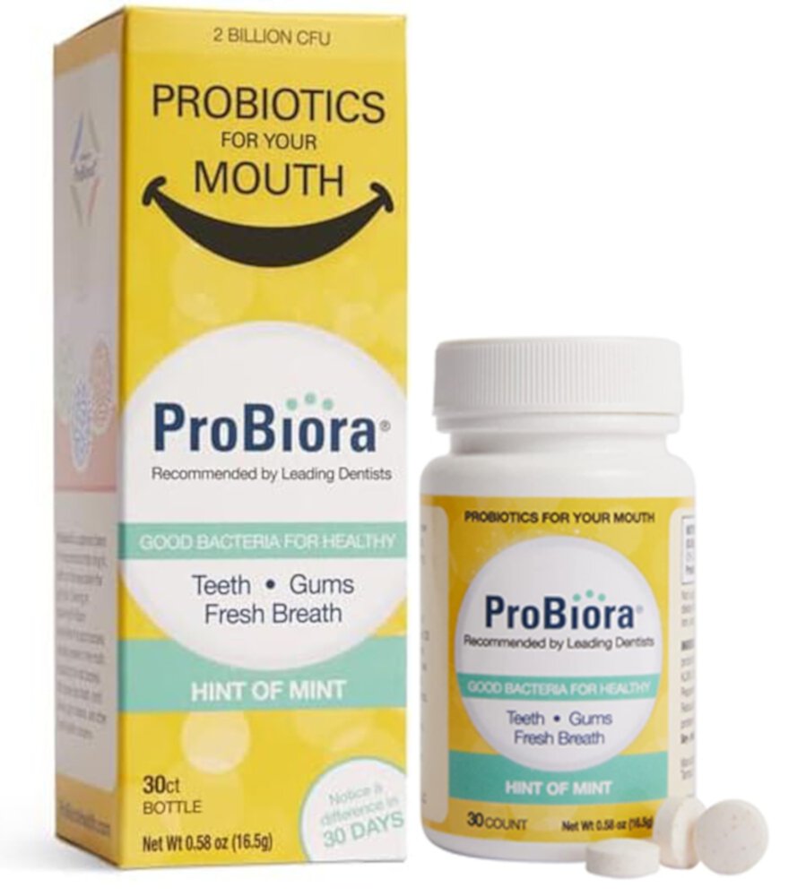 Уход за полостью рта — Пробиотики для полости рта с оттенком мяты — 30 порций ProBiora