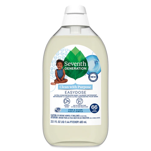 Ultra Concentrated Baby Laundry HE Detergent Free & Clear EasyDose - 66 loads -- 23.1 fl oz Seventh Generation