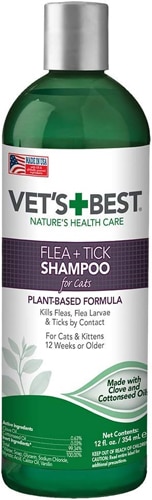 Flea + Tick Shampoo for Cats -- 12 fl oz Vet's Best