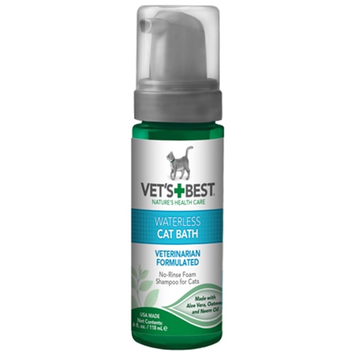 Waterless Cat Bath Veterinarian Formulated -- 4 fl oz Vet's Best