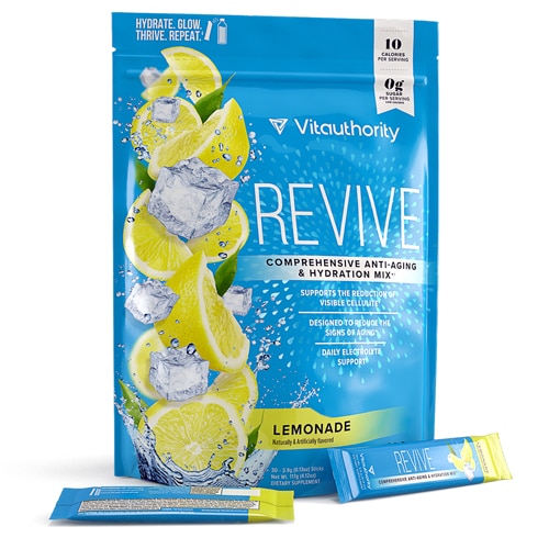 Revive Anti-Aging Hydration Mix Lemonade -- 30 Sticks Vitauthority