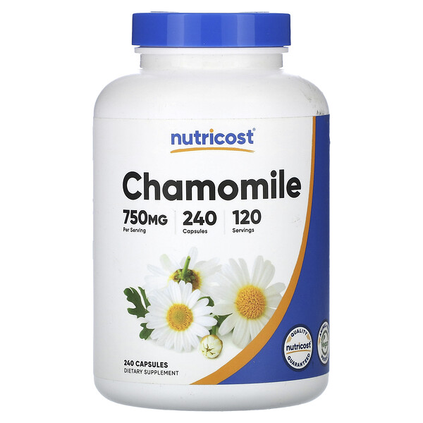 Chamomile, 750 mg , 240 Capsules (Капсулы) (375 mg per Capsule) Nutricost