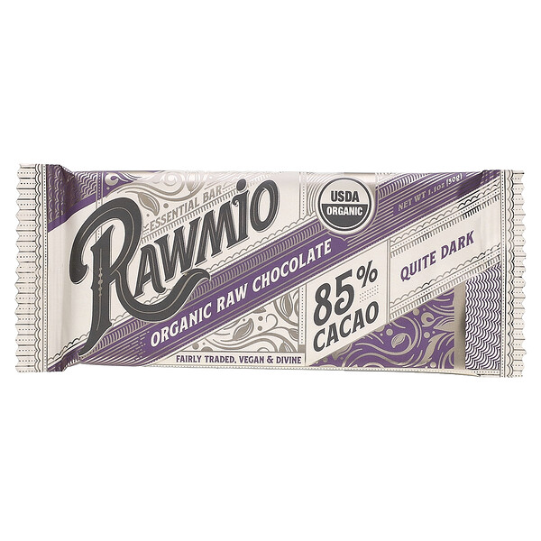 Essential Bar, Органический сырой шоколад, 85% какао, очень темный, 1,1 унции (30 г) Rawmio