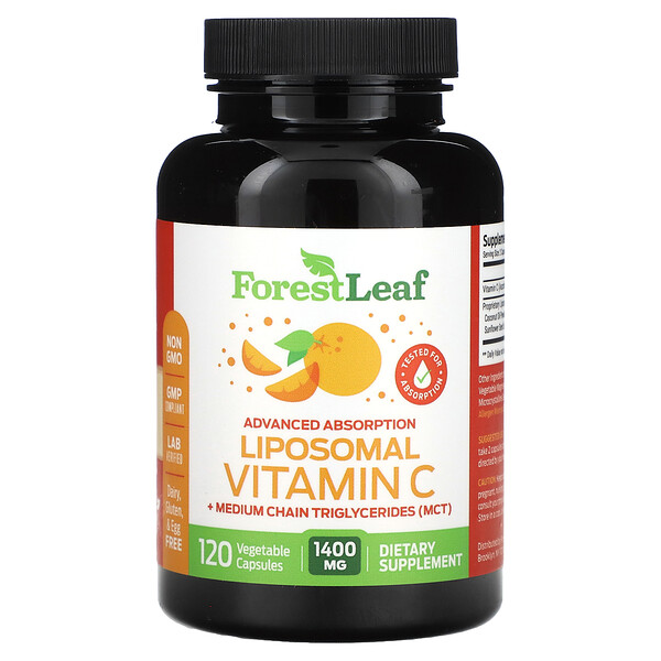Липосомальный Витамин С - 1400 мг - 120 растительных капсул - Forest Leaf Forest Leaf