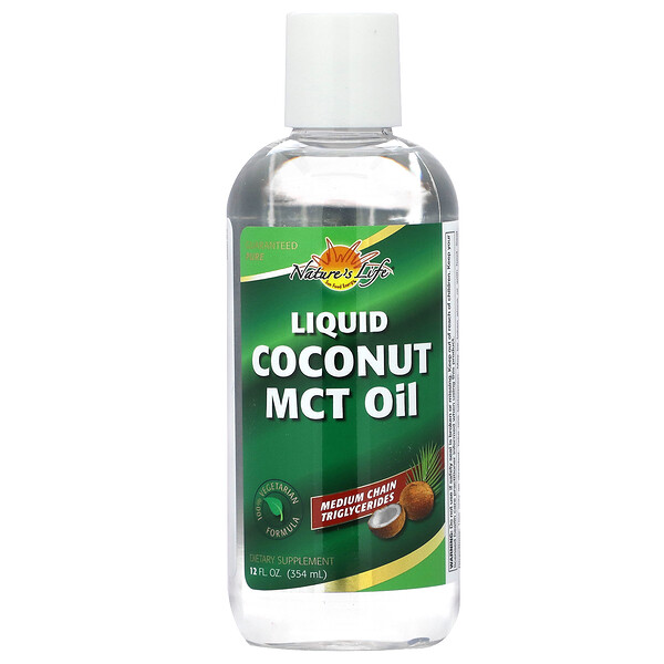 Жидкое кокосовое масло Mct, 12 жидких унций (354 мл) Nature's Life