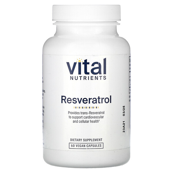 Ресвератрол, 60 веганских капсул Vital Nutrients