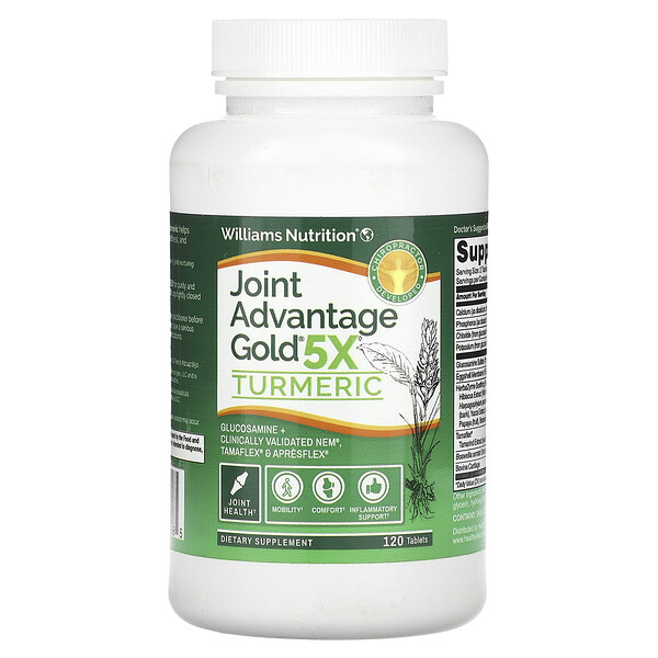Joint Advantage Gold, 5x куркумы, 120 таблеток Williams Nutrition