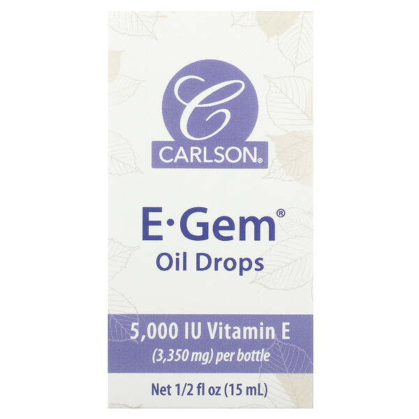 E-Gem Oil Drops, 1/2 жидкой унции (15 мл) Carlson