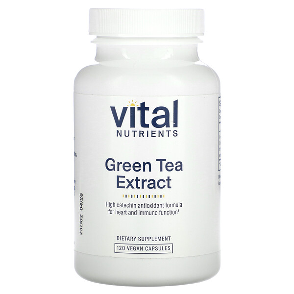 Экстракт зеленого чая, 120 веганских капсул Vital Nutrients