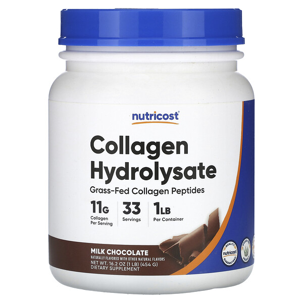 Collagen Hydrolysate, Milk Chocolate, 16.2 oz (Унции) (454 g) Nutricost