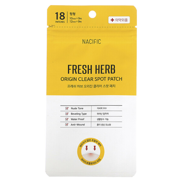 Fresh Herb, Origin Clear Spot Patch, 18 пластырей NACIFIC