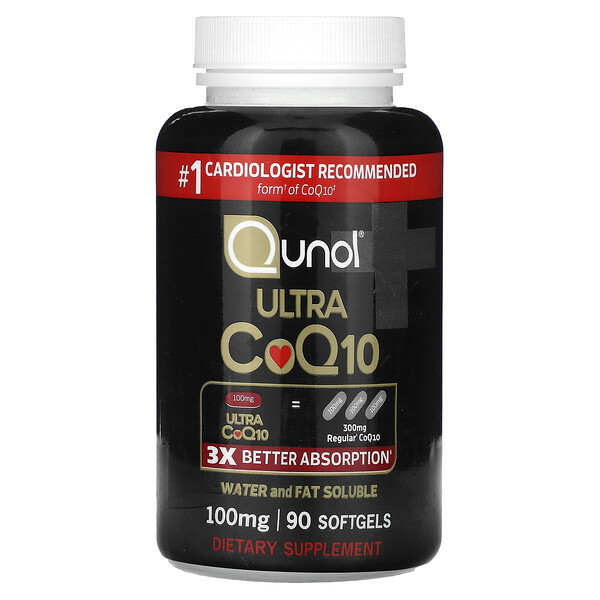 Ultra CoQ10, 100 мг, 90 капсул - Qunol Qunol