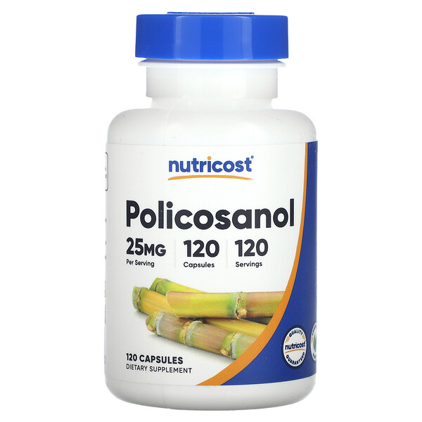 Поликозанол, 25 мг, 120 капсул Nutricost