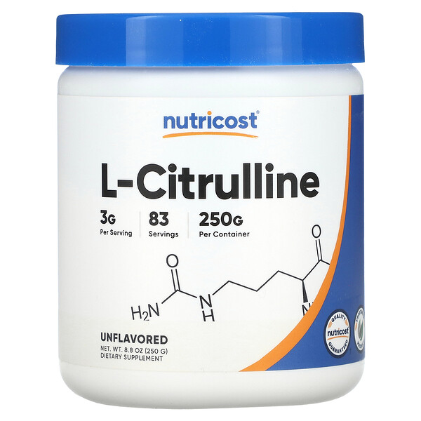 L-цитруллин, без вкуса, 8,8 унции (250 г) Nutricost