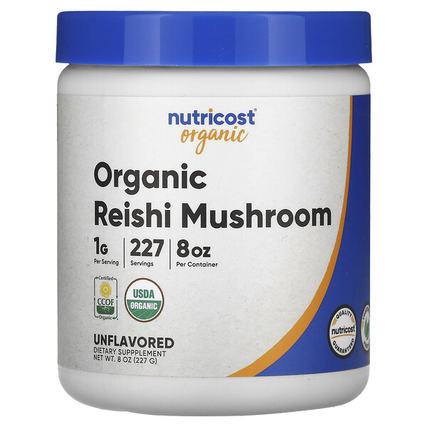 Organic Reishi Mushroom, Unflavored (Без вкуса), 8 oz (Унции) (227 g) Nutricost