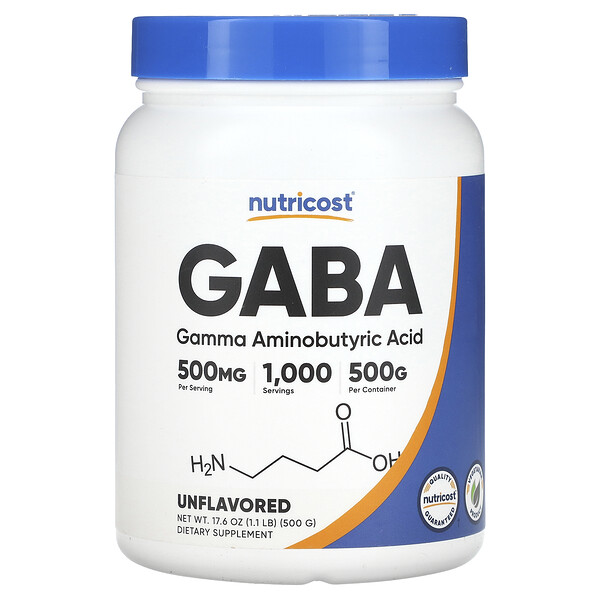 GABA, Без вкуса - 500 г - Nutricost Nutricost