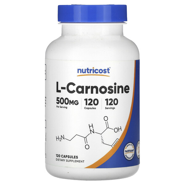L-Carnosine - 500 мг - 120 капсул - Nutricost Nutricost