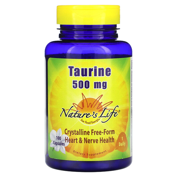 Таурин - 500 мг - 100 капсул - Nature's Life Nature's Life