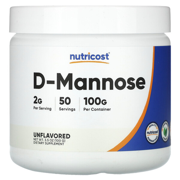D-Манноза, Без вкуса - 100 г - Nutricost Nutricost