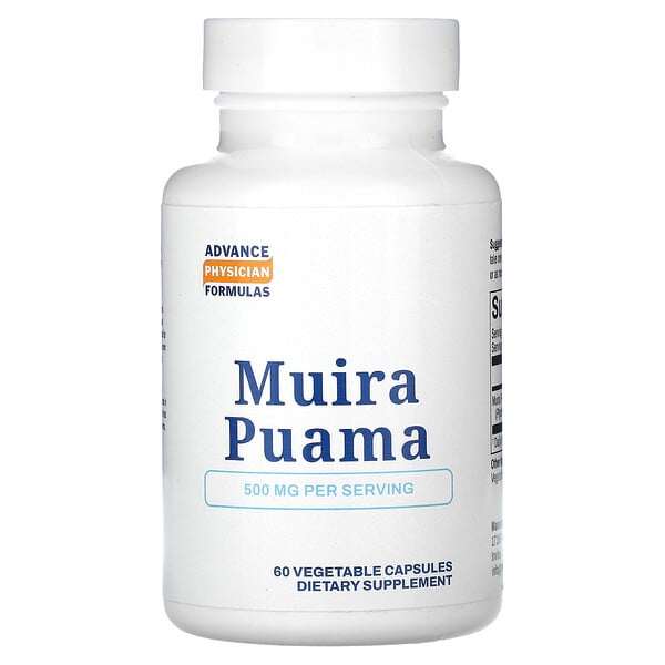 Муира Пуама, 500 мг, 60 растительных капсул Advance Physician Formulas