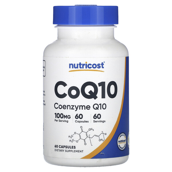CoQ10, 100 мг, 60 капсул - Nutricost Nutricost