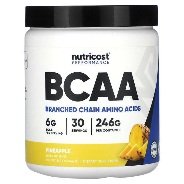 Performance, BCAA, ананас, 8,8 унции (246 г) Nutricost