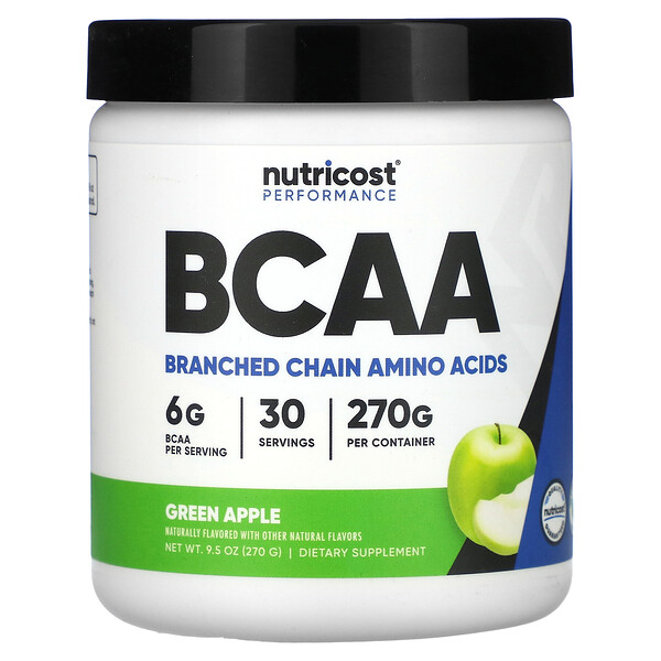 Performance, BCAA, зеленое яблоко, 9,5 унций (270 г) Nutricost