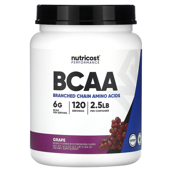 Performance, BCAA, виноград, 2,5 фунта (1164 г) Nutricost