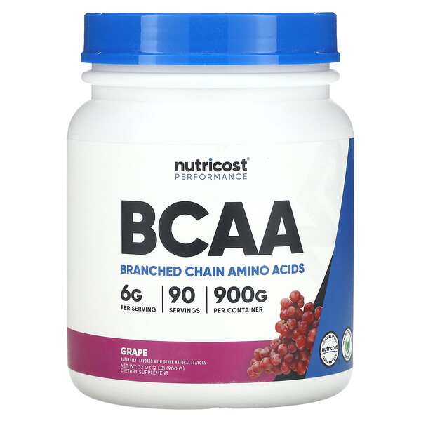 Performance, BCAA, виноград, 2 фунта (900 г) Nutricost