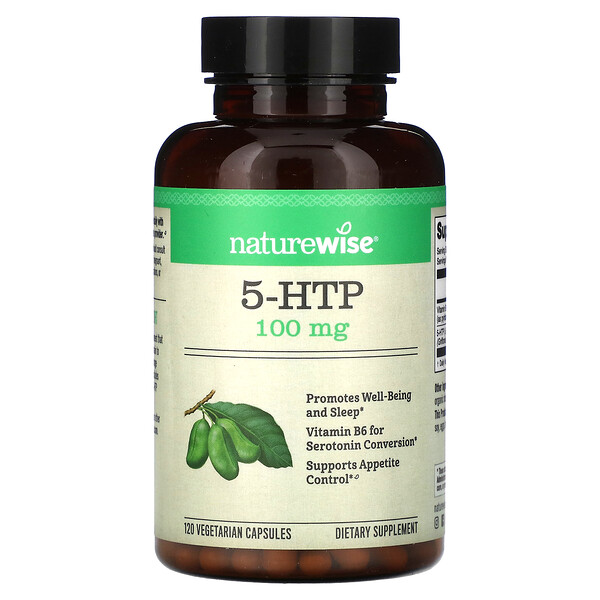 5-HTP, 100 мг, 120 вегетарианских капсул NatureWise