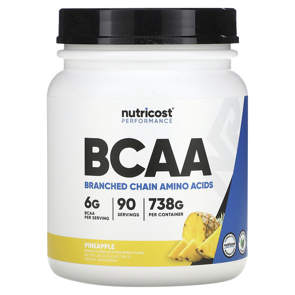 Performance, BCAA, ананас, 1,6 фунта (738 г) Nutricost