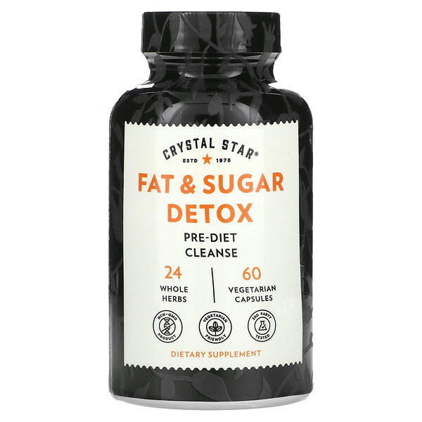 Детокс жиров и сахаров - 60 вегетарианских капсул - Crystal Star Crystal Star