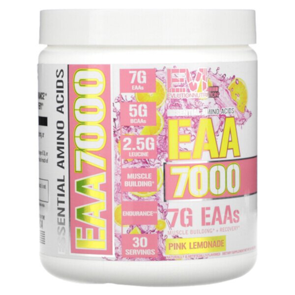 EAA 7000, Pink Lemonade, 10.9 oz (Унции) (309 g) EVLution Nutrition