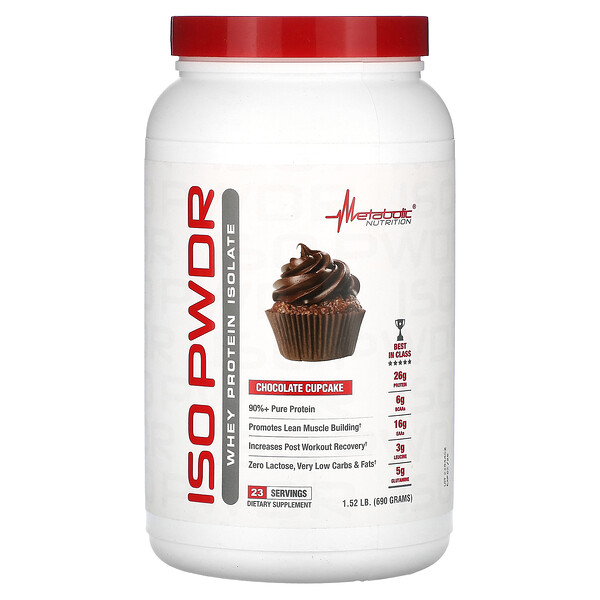 ISOpwdr, Изолят сывороточного протеина, шоколадный кекс, 1,52 фунта (690 г) Metabolic Nutrition