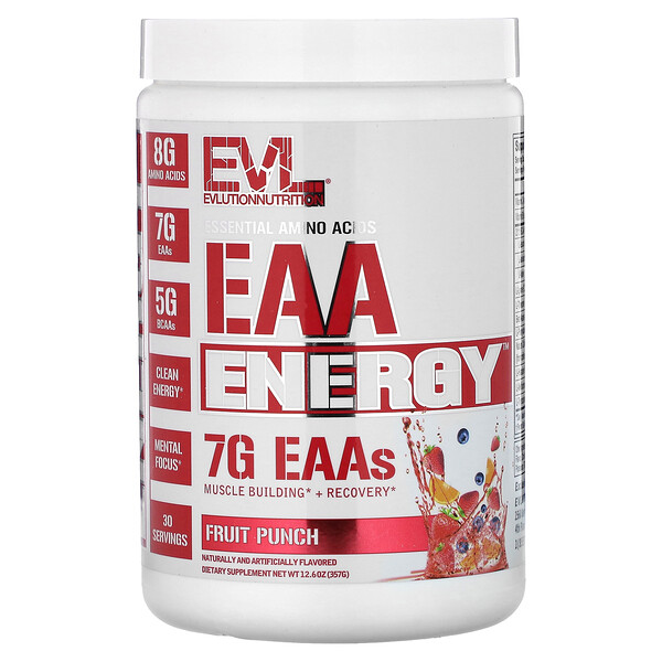 EAA Energy, Fruit Punch, 12.6 oz (Унции) (357 g) EVLution Nutrition