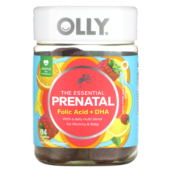 The Essential Prenatal, Сладкий цитрус, 84 жевательных конфеты OLLY
