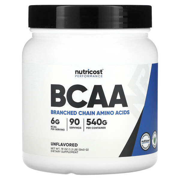 Performance, BCAA, без ароматизаторов, 1,2 фунта (540 г) Nutricost
