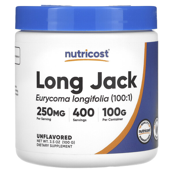 Long Jack, Unflavored (Без вкуса), 3.5 oz (Унции) (100 g) Nutricost