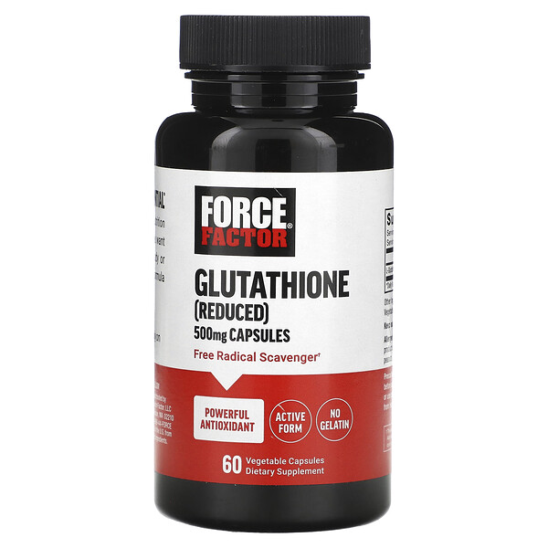 Glutathione (Reduced), 500 mg , 60 Vegetable Capsules (Растительные капсулы) Force Factor