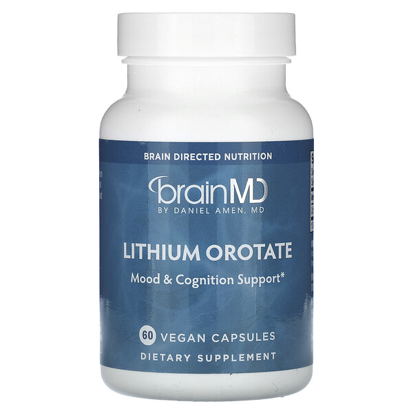 Lithium Orotate, 60 Vegan Capsules (Веганские капсулы) BrainMD