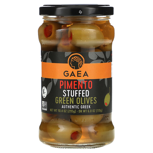 Pimento Stuffed Green Olives, 10.4 oz (295 g) Gaea