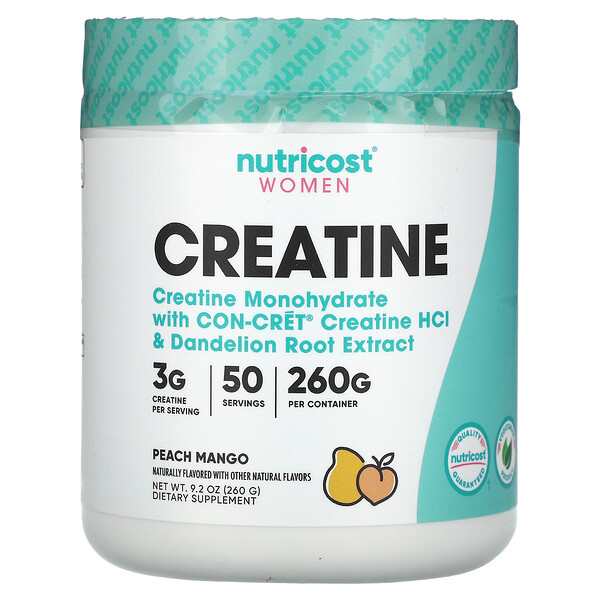 Women, Creatine, Peach Mango, 9.2 oz (Унции) (260 g) Nutricost