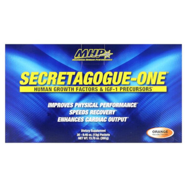 Secretagogue-One, апельсин, 30 пакетов по 0,46 унции (13 г) каждый MHP