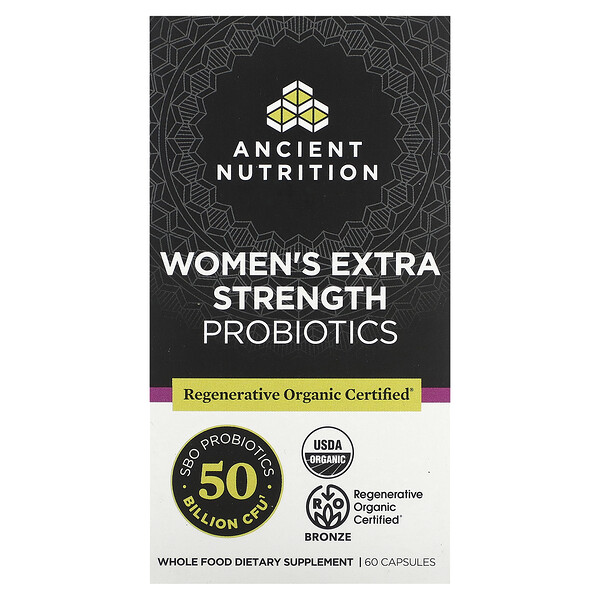 Women's Extra Strength Probiotics, 25 Billion CFU, 60 Capsules (Капсулы) Ancient Nutrition