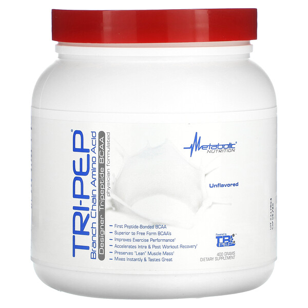 Tri-Pep, Branched Chain Amino Acid, Unflavored (Без вкуса), 14.1 oz (Унции) (400 g) Metabolic Nutrition