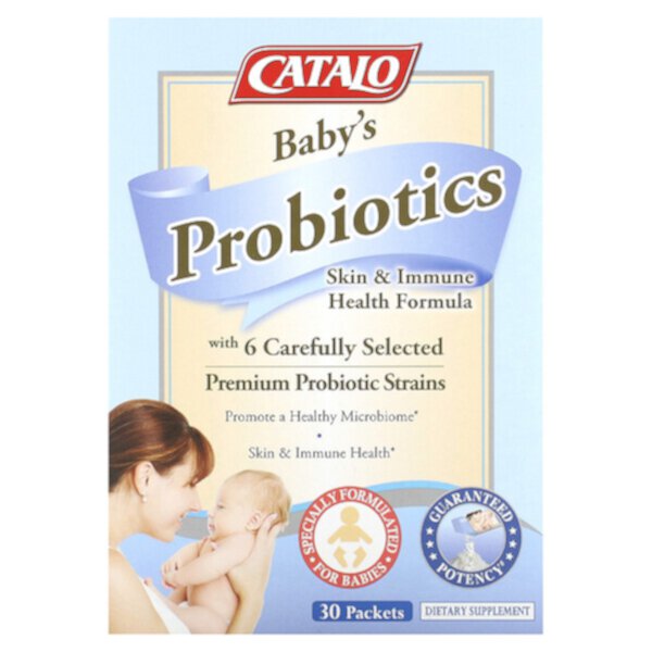 Детские пробиотики, 30 пакетов по 0,05 унции (1,5 г) каждый Catalo Naturals