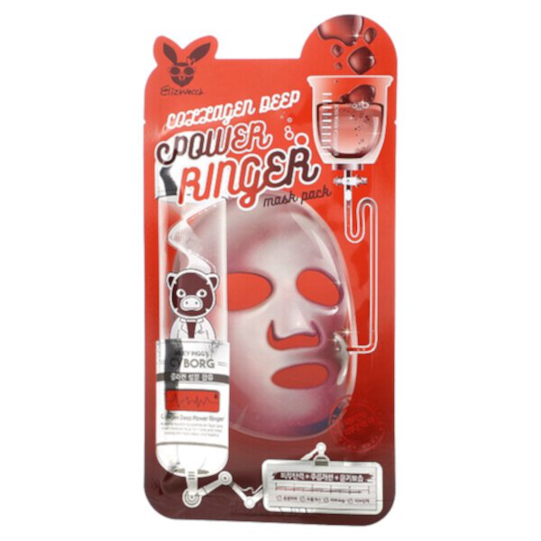 Milky Piggy Cyborg, Collagen Deep Power, набор косметических масок Ringer Beauty, 1 тканевая маска, 0,78 жидк. унции (23 мл) Elizavecca