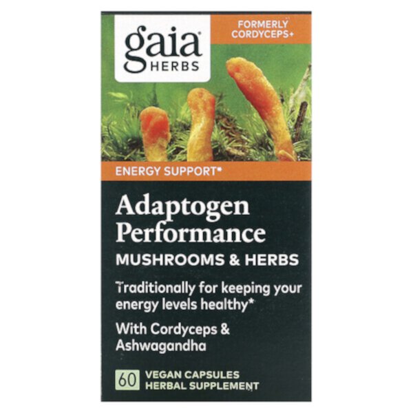 Адаптогены, Грибы и Травы - 60 веганских капсул - Gaia Herbs Gaia Herbs